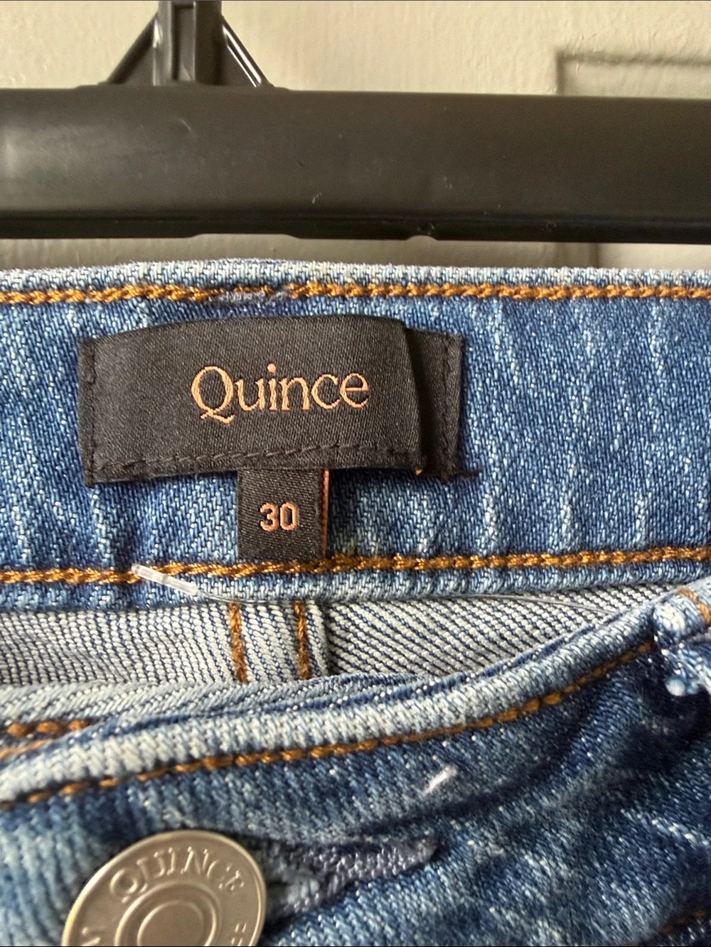 Quince Wide-Leg Light Blue Washed Jeans - Picture 2 of 4